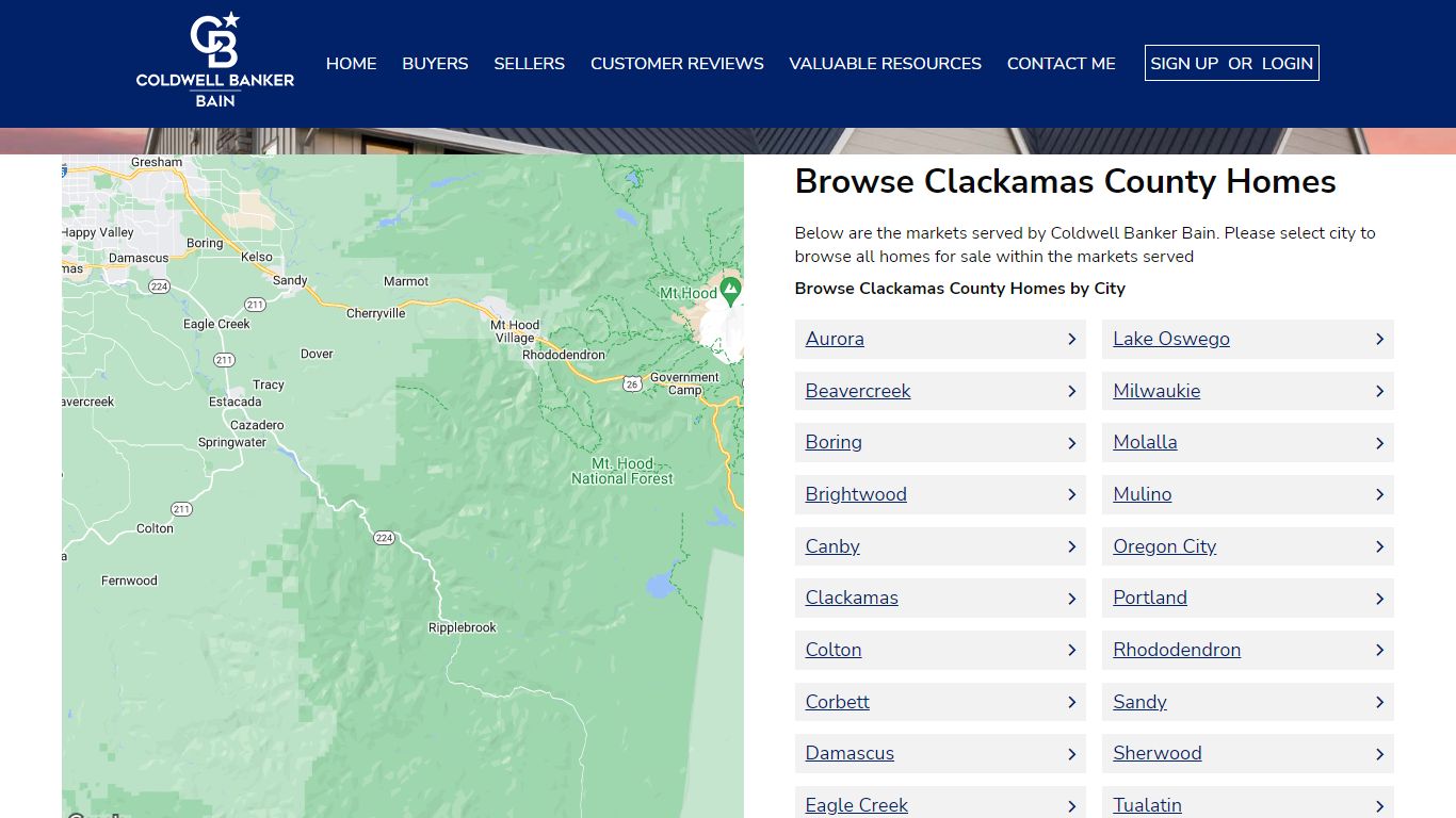 Homes for Sale by City in Clackamas County, Oregon - Coldwell Banker Bain